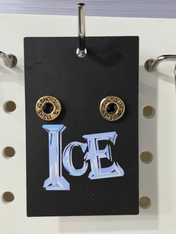 Locked & Loaded Shotgun Shell Gem Studs