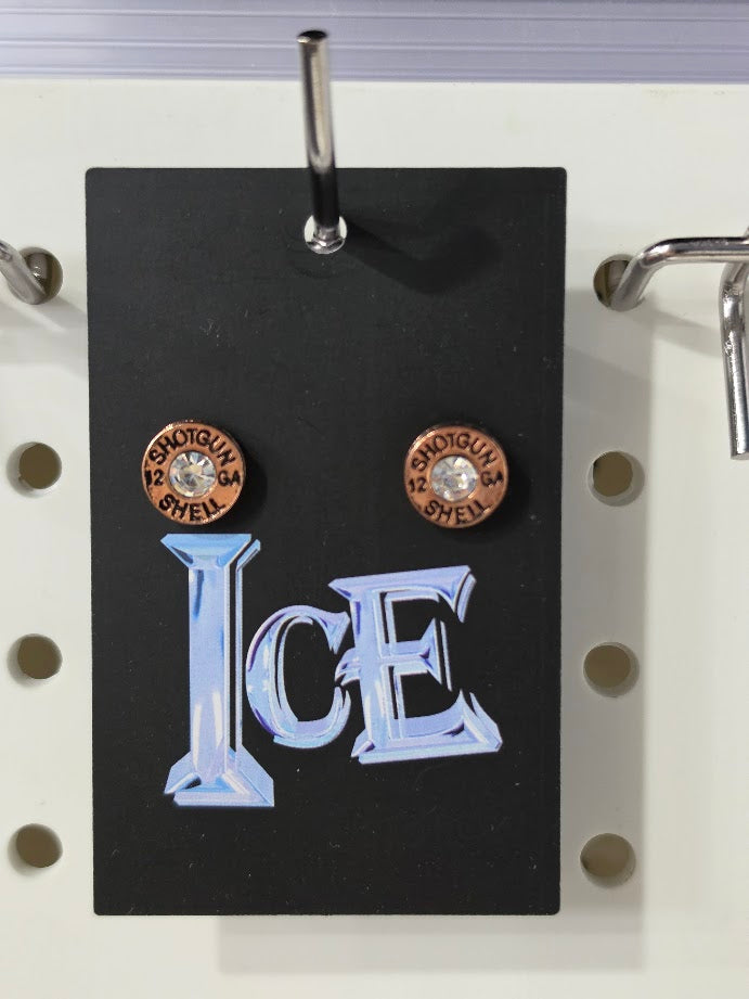Locked & Loaded Shotgun Shell Gem Studs
