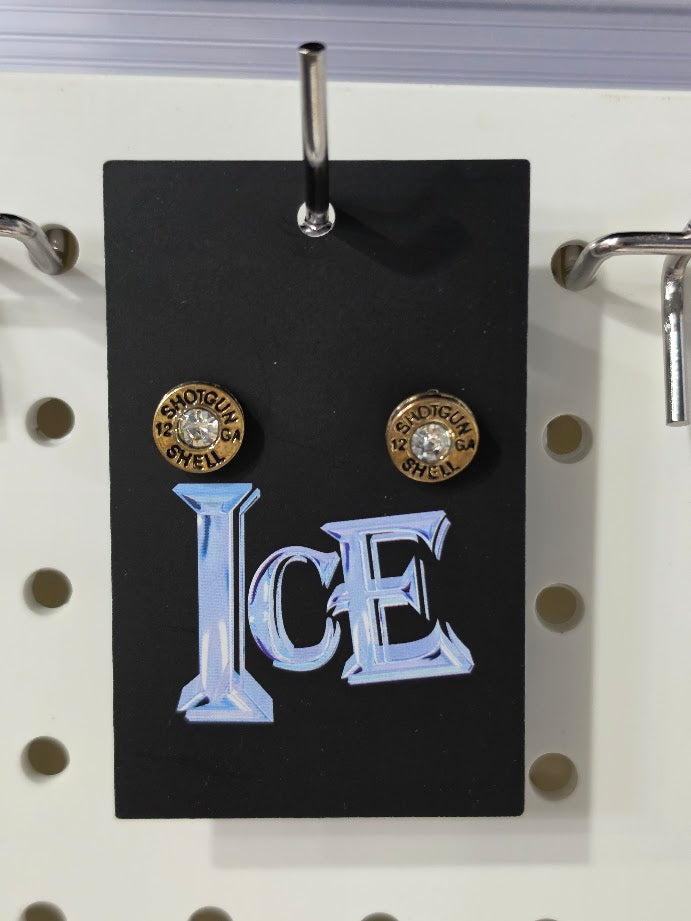 Locked & Loaded Shotgun Shell Gem Studs