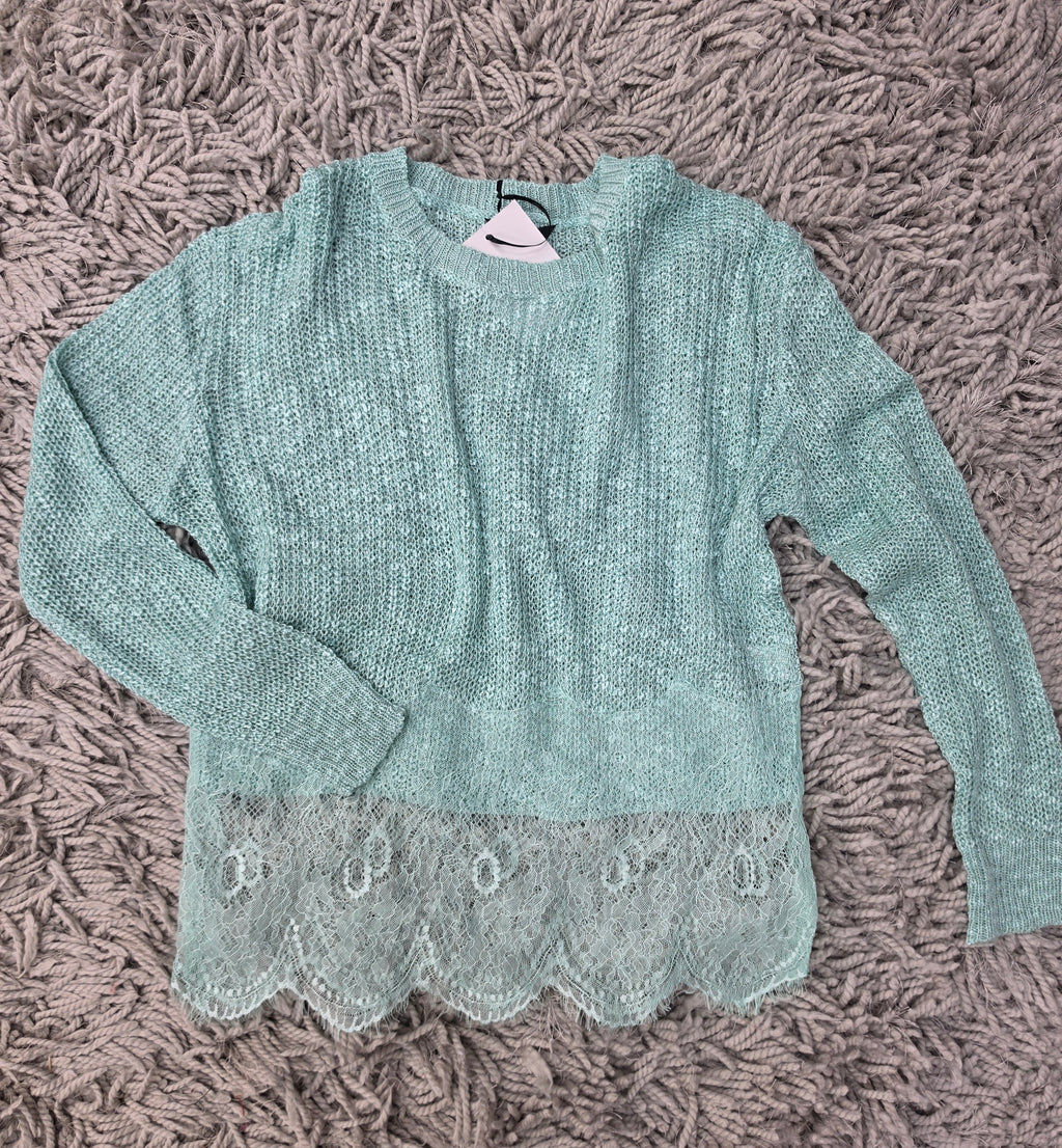Mint Julep Lace Sweater