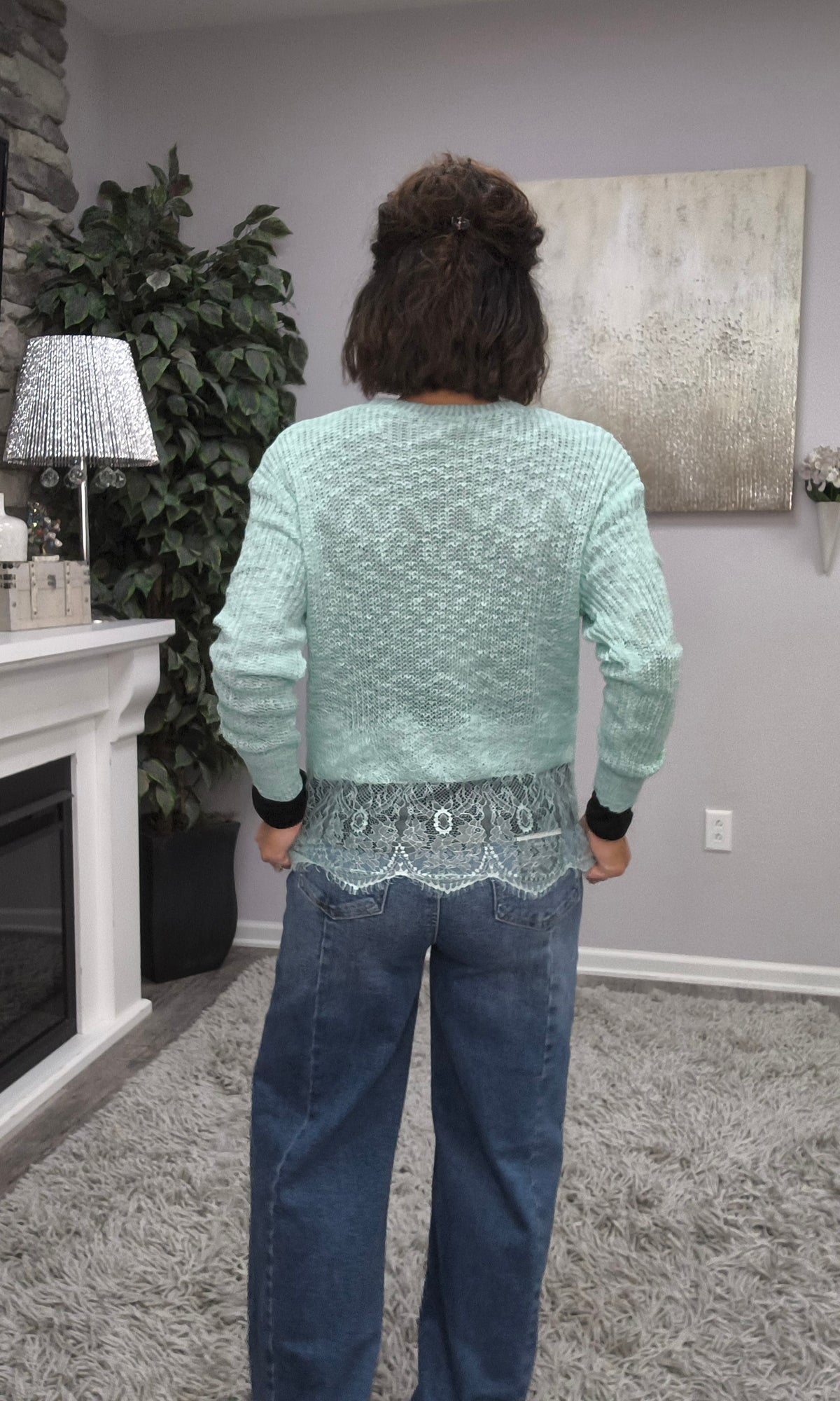 Mint Julep Lace Sweater