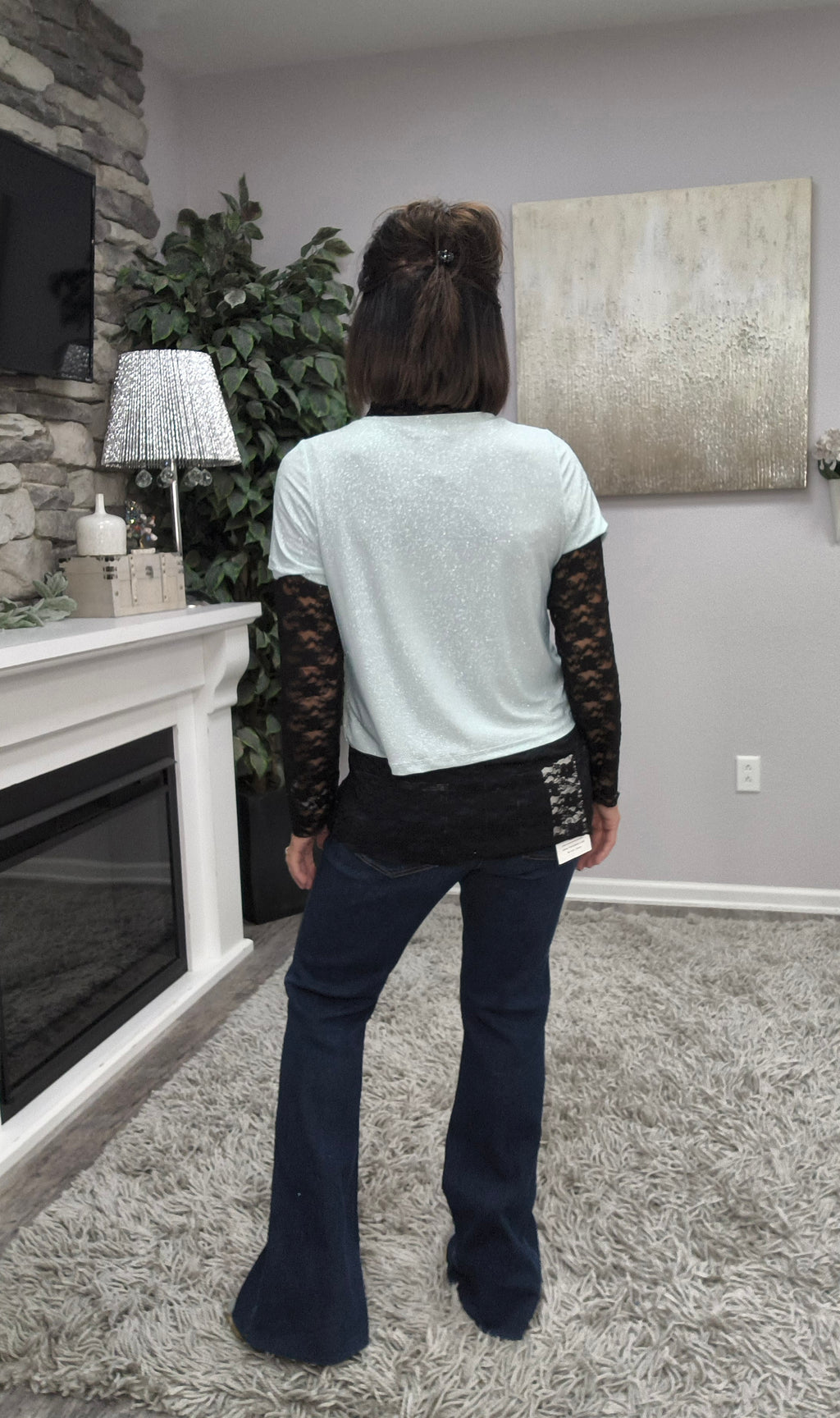 Aqua Shimmer Top