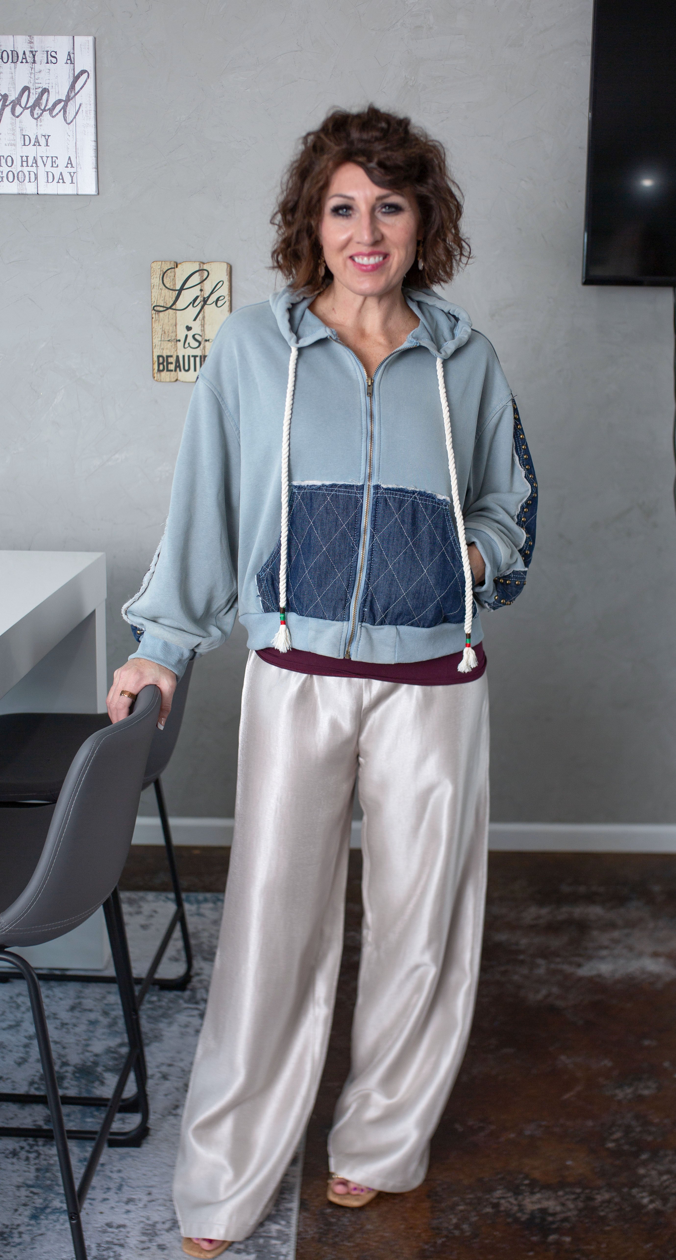 Stitched with Soul Zip-Up Hoodie