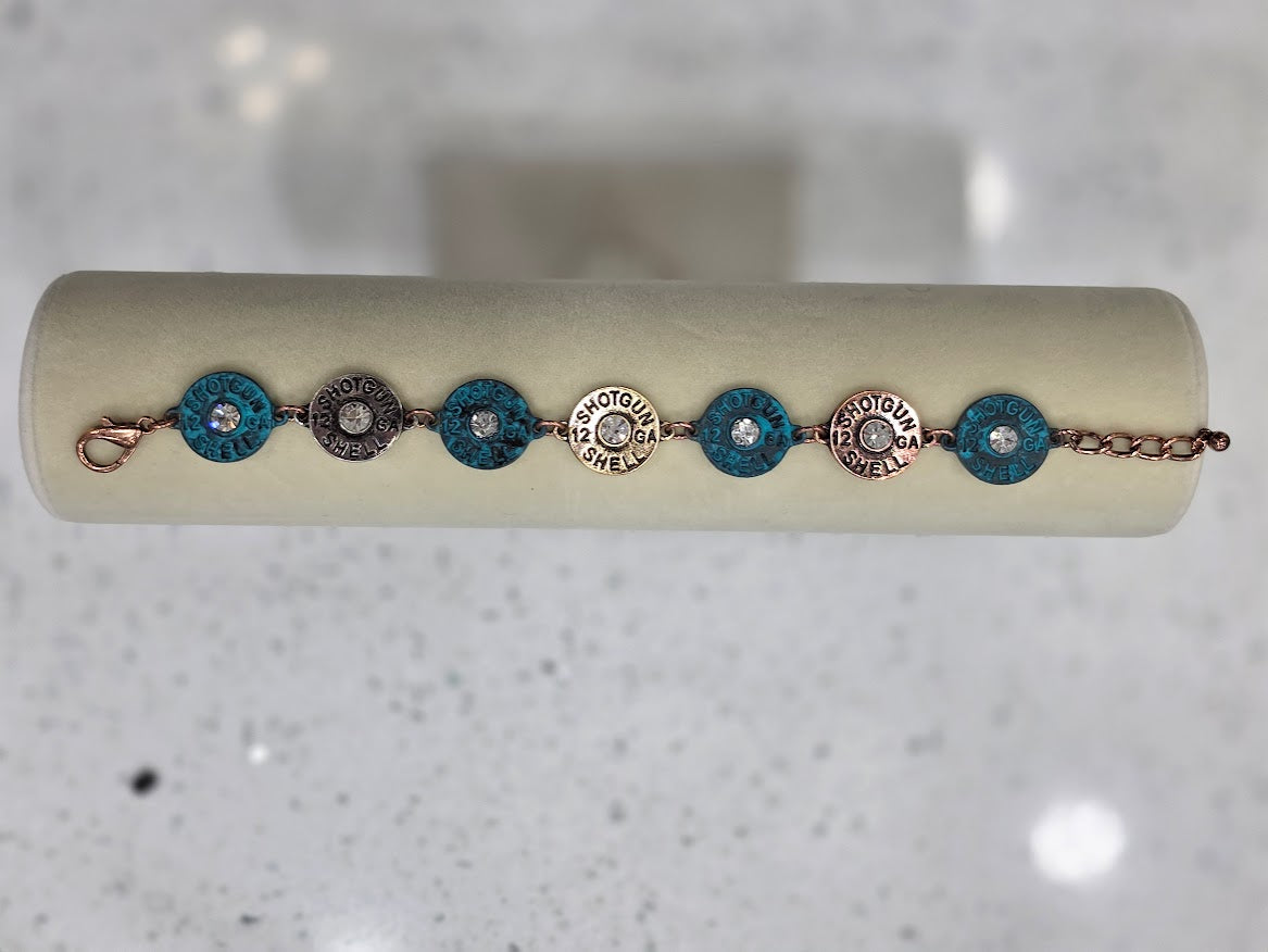 Locked & Loaded Shotgun Shell Link Bracelet