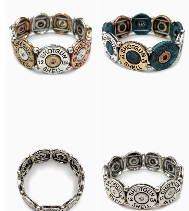 Locked & Loaded Shotgun Shell Stretch Bracelet