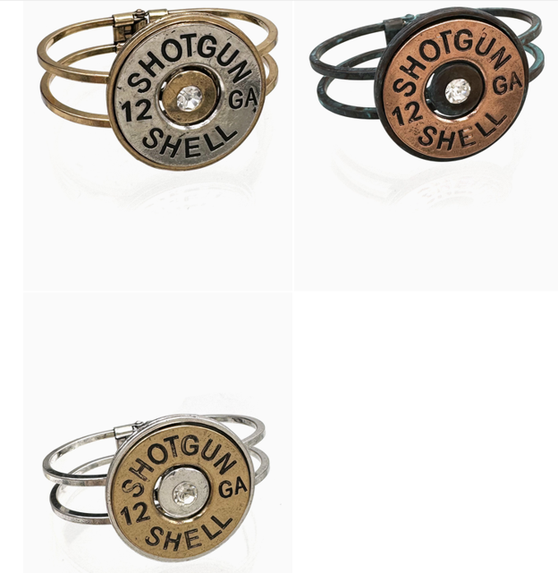 Locked & Loaded Shotgun Shell Cuff Bracelet