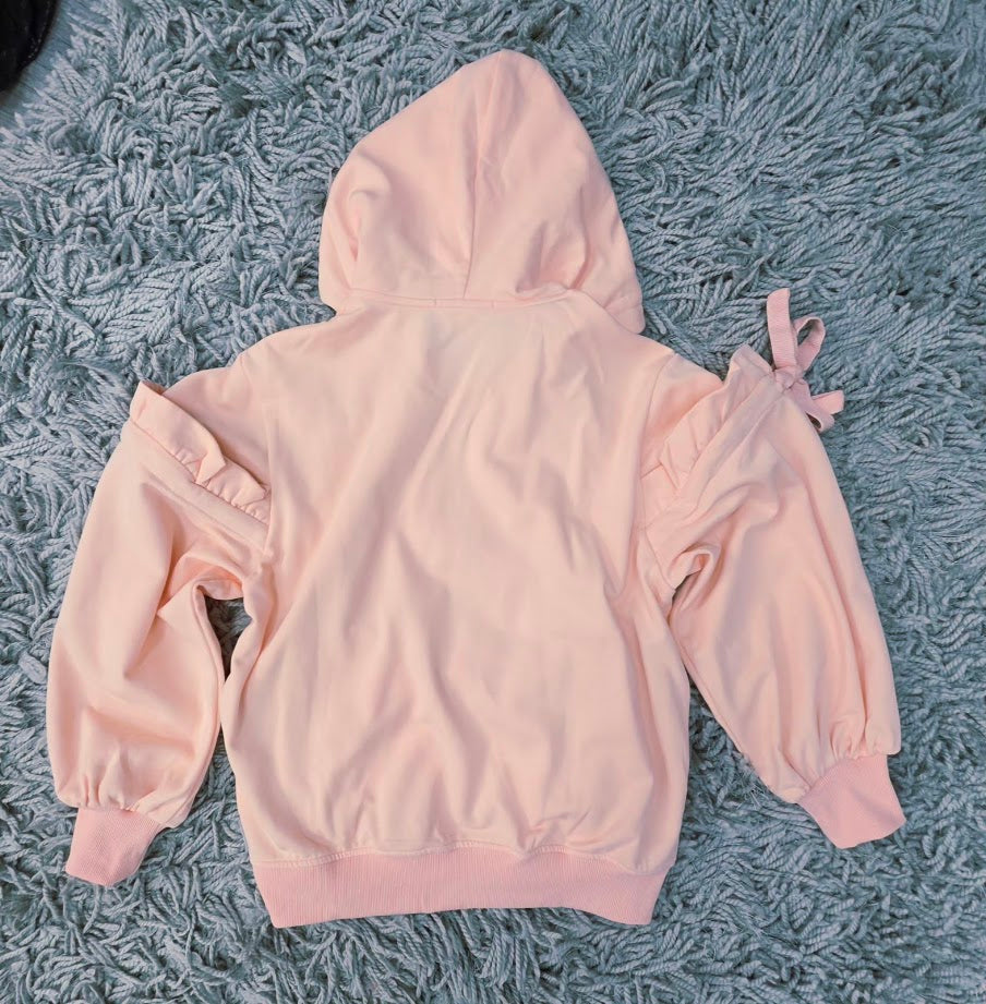 Ruffle Around Zip-Up Hoodie