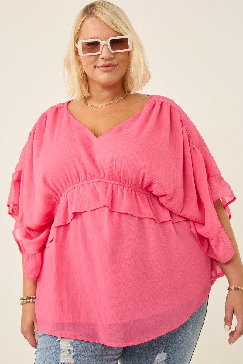 Curvy Ruffle Blouse