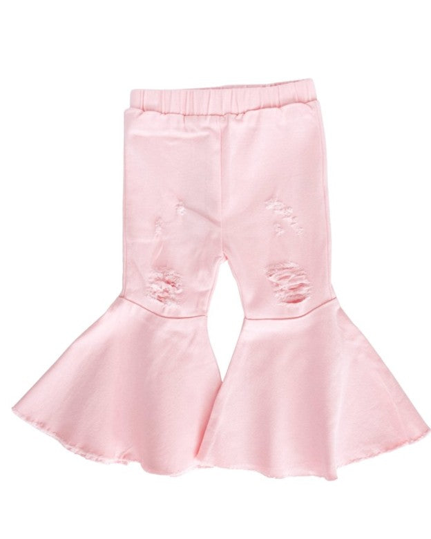 Pink Denim Bell Bottoms