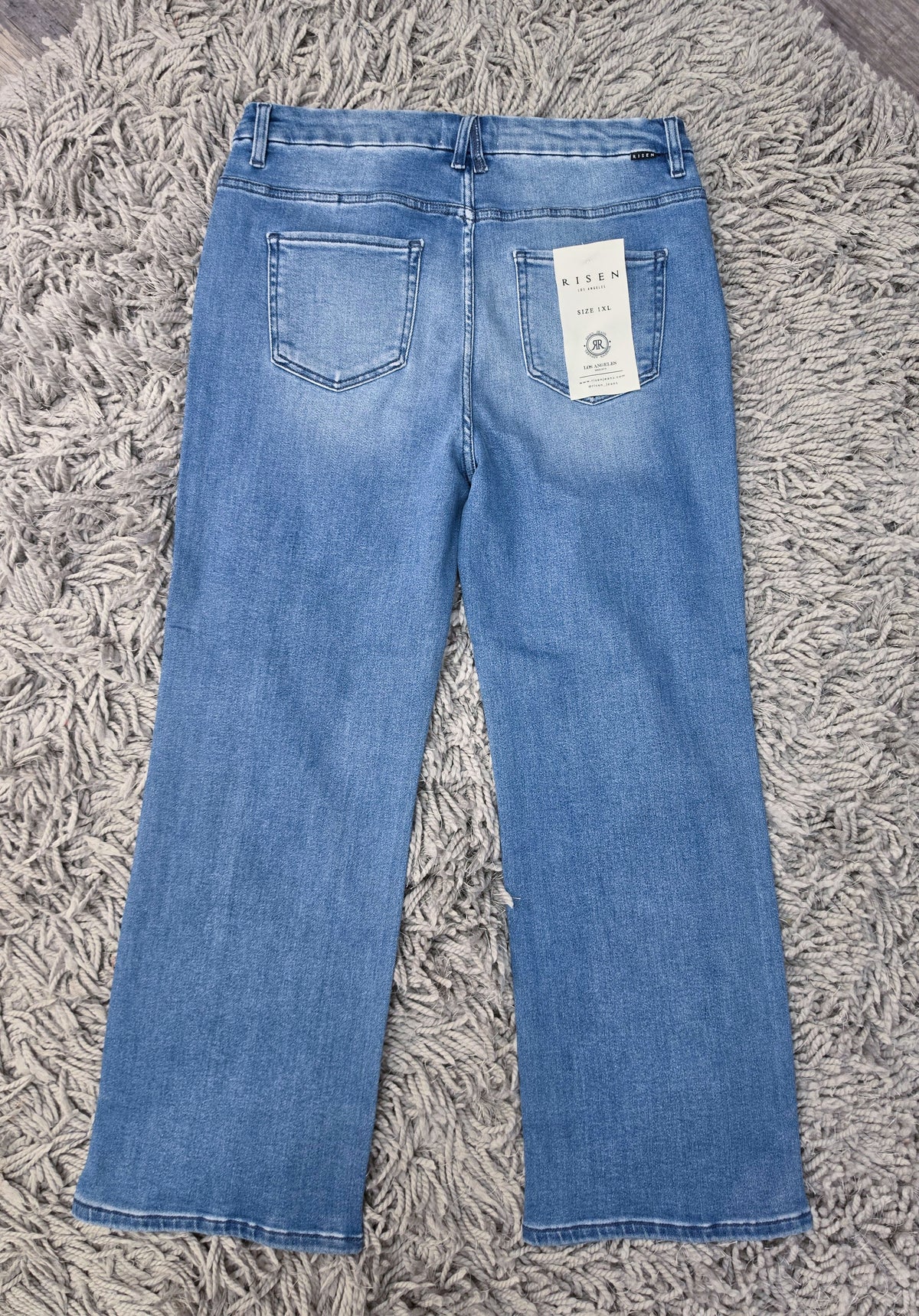 RISEN CURVY Starlight Denim Crops