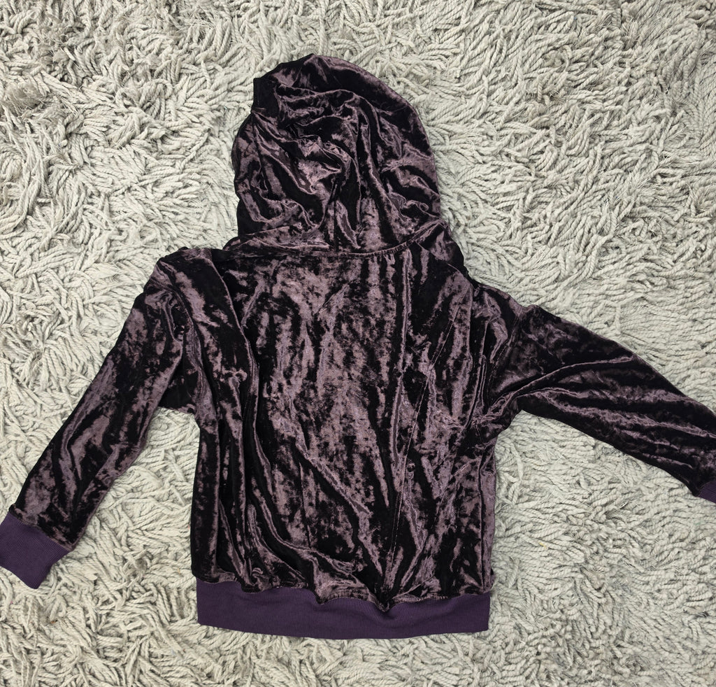Plum & Paisley Velvet Hoodie