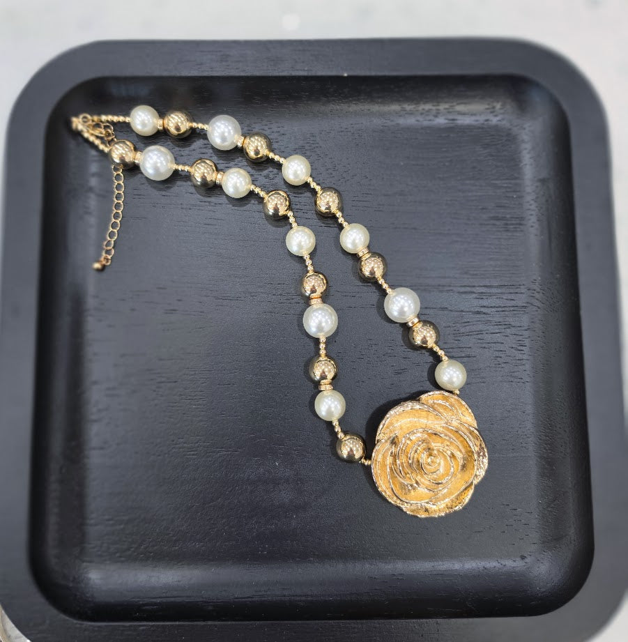 Pearl Petal Necklace