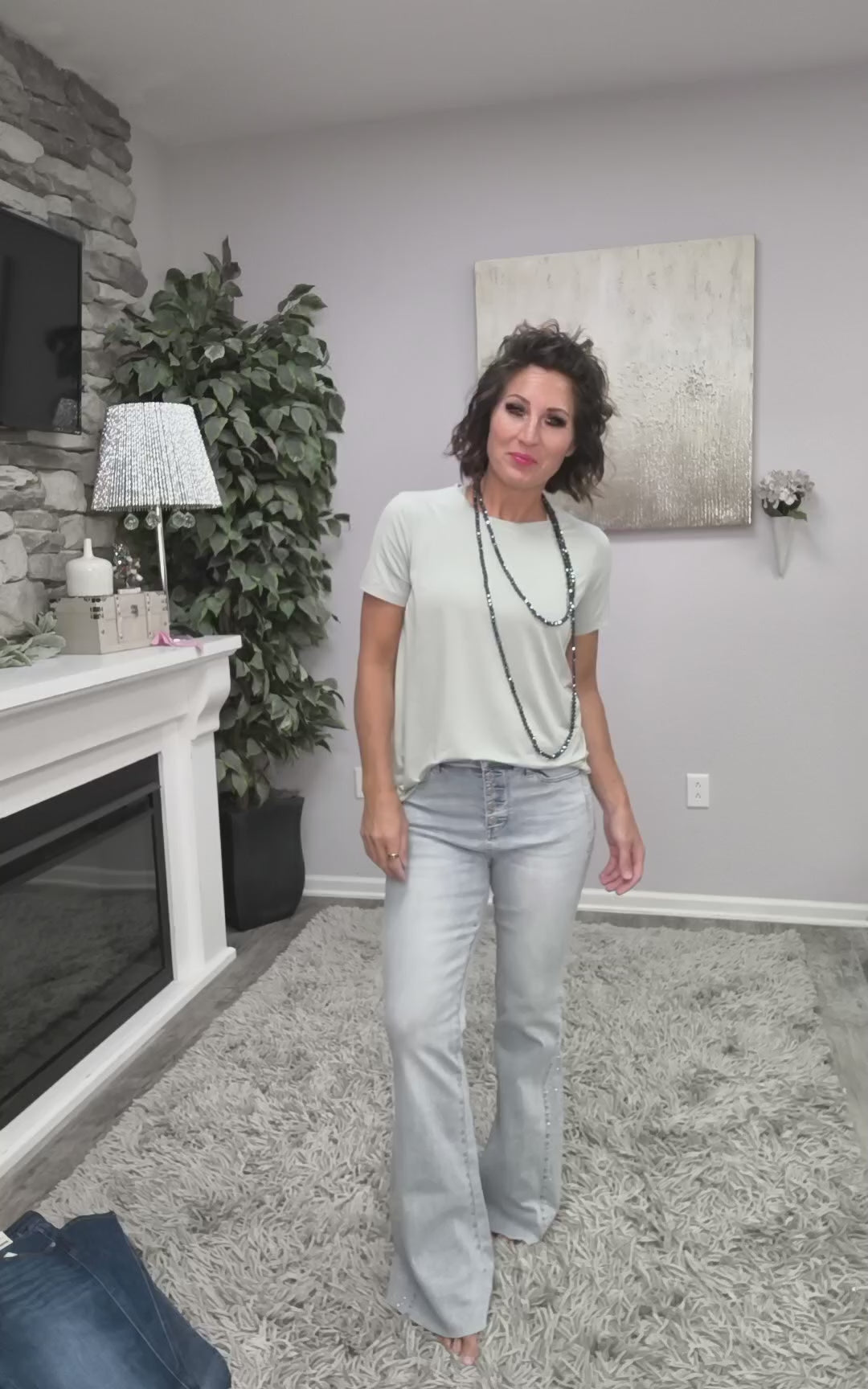 CURVY Judy Blue Side of Sparkle Jeans