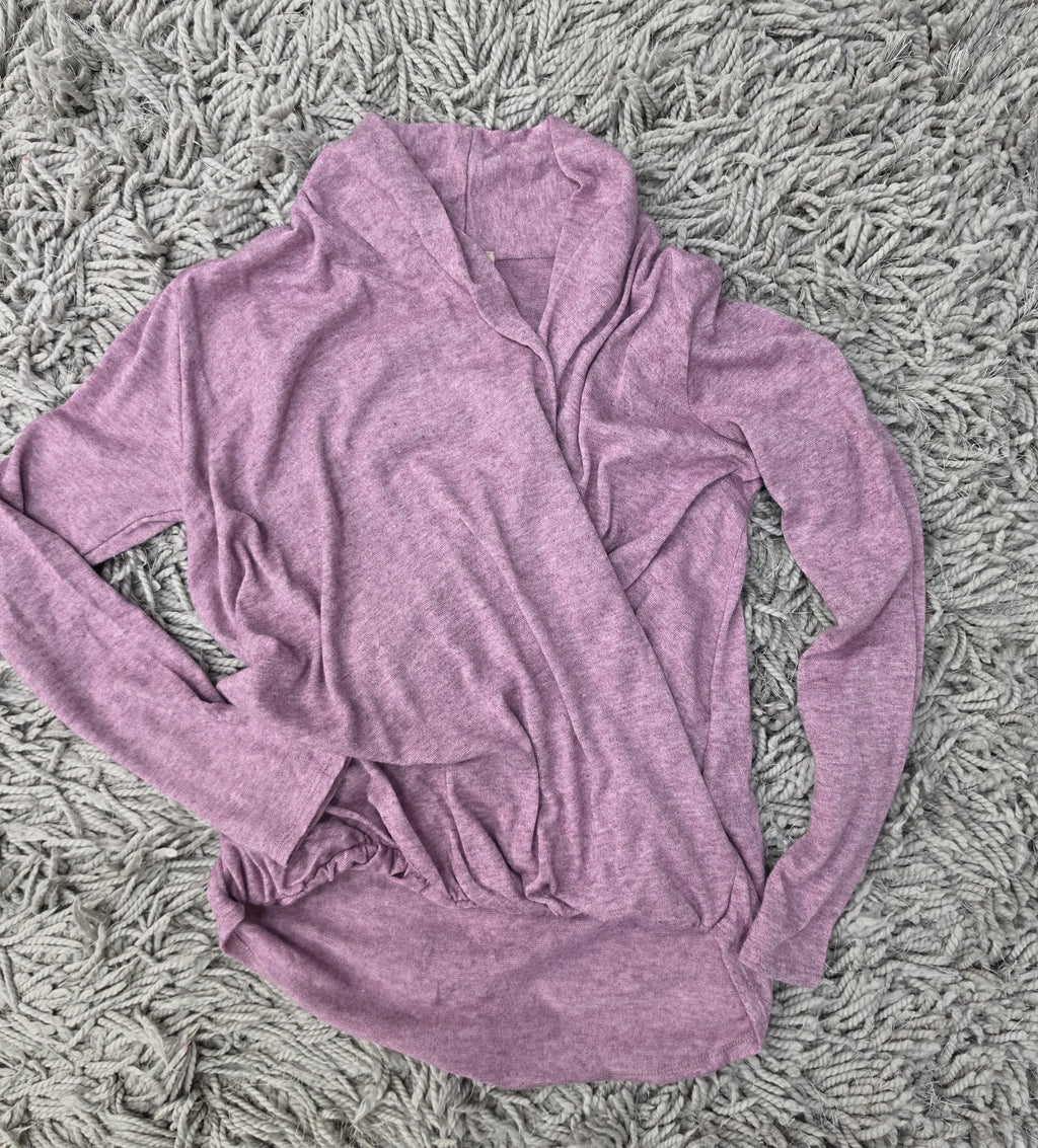 Plum Perfect Wrap Top