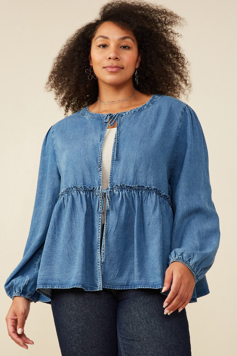 Sweet Caroline Denim Top