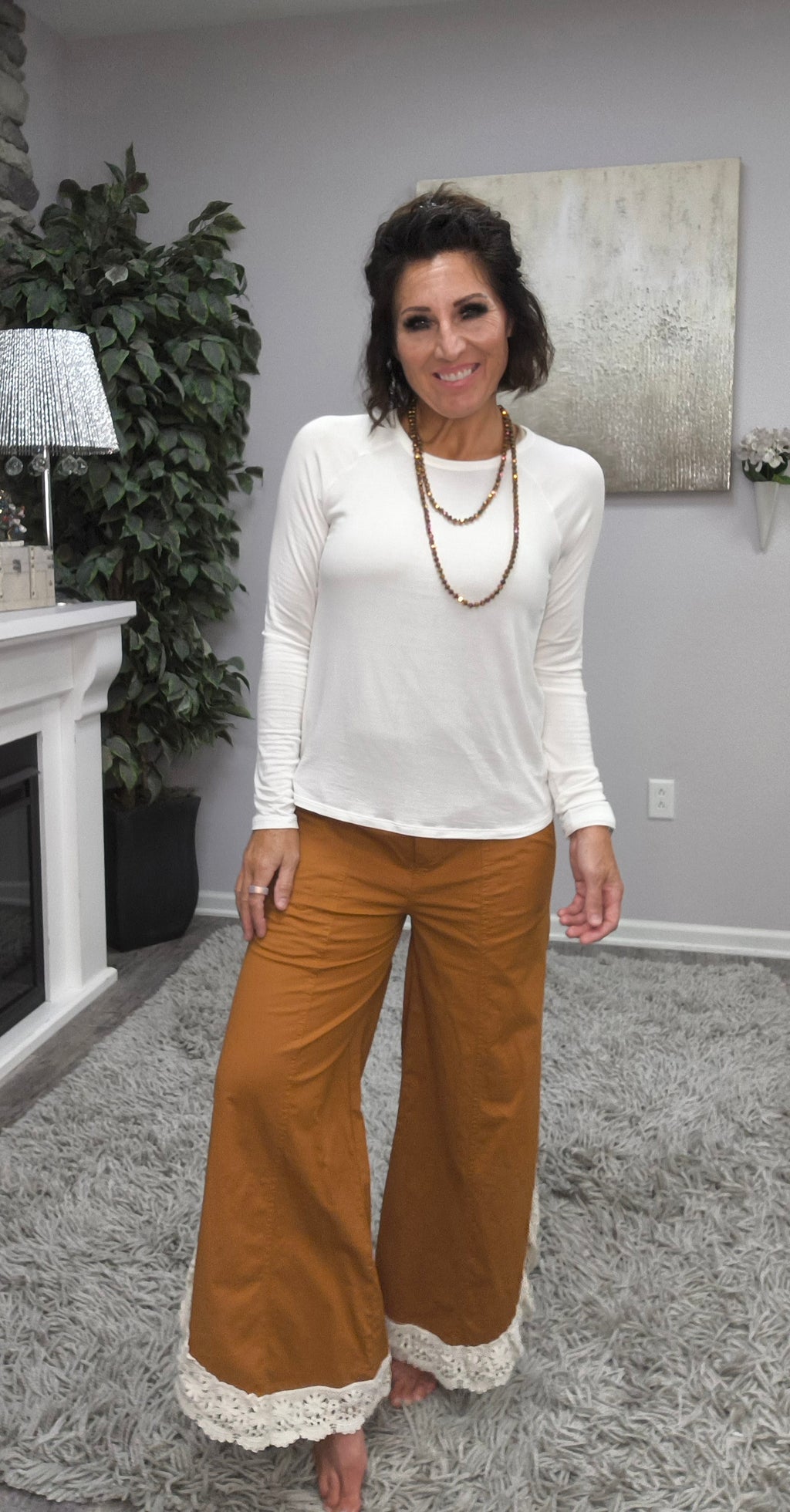 Southern Soul Lace Trim Pants
