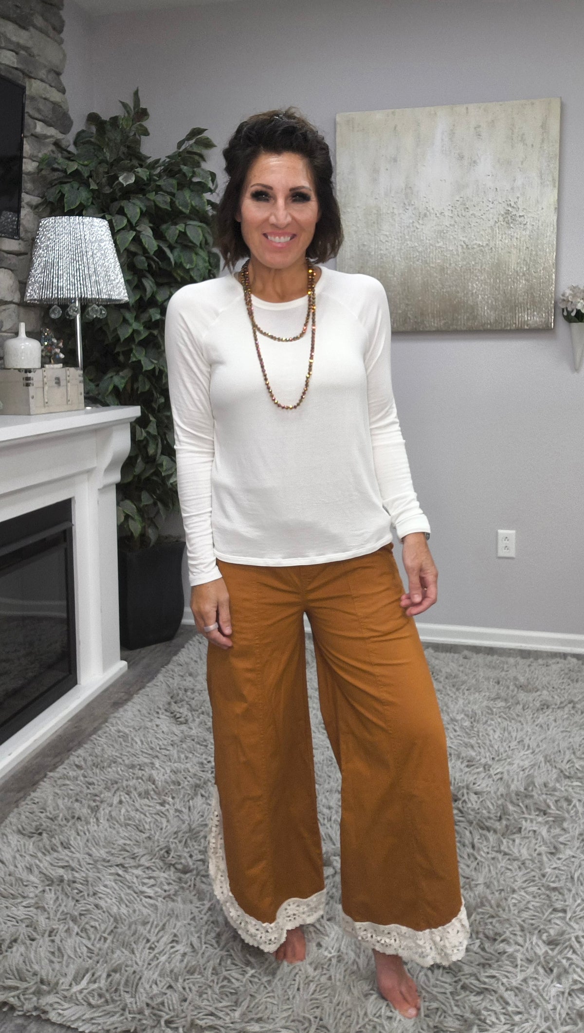 Southern Soul Lace Trim Pants