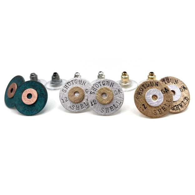 Locked & Loaded Brass Shotgun Shell Stud