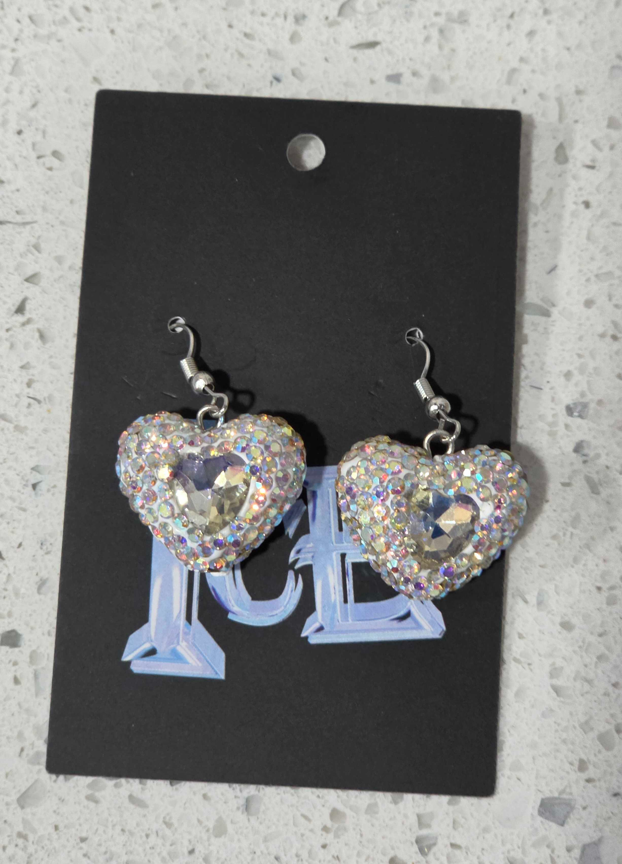 Small Heart Puff Earrings