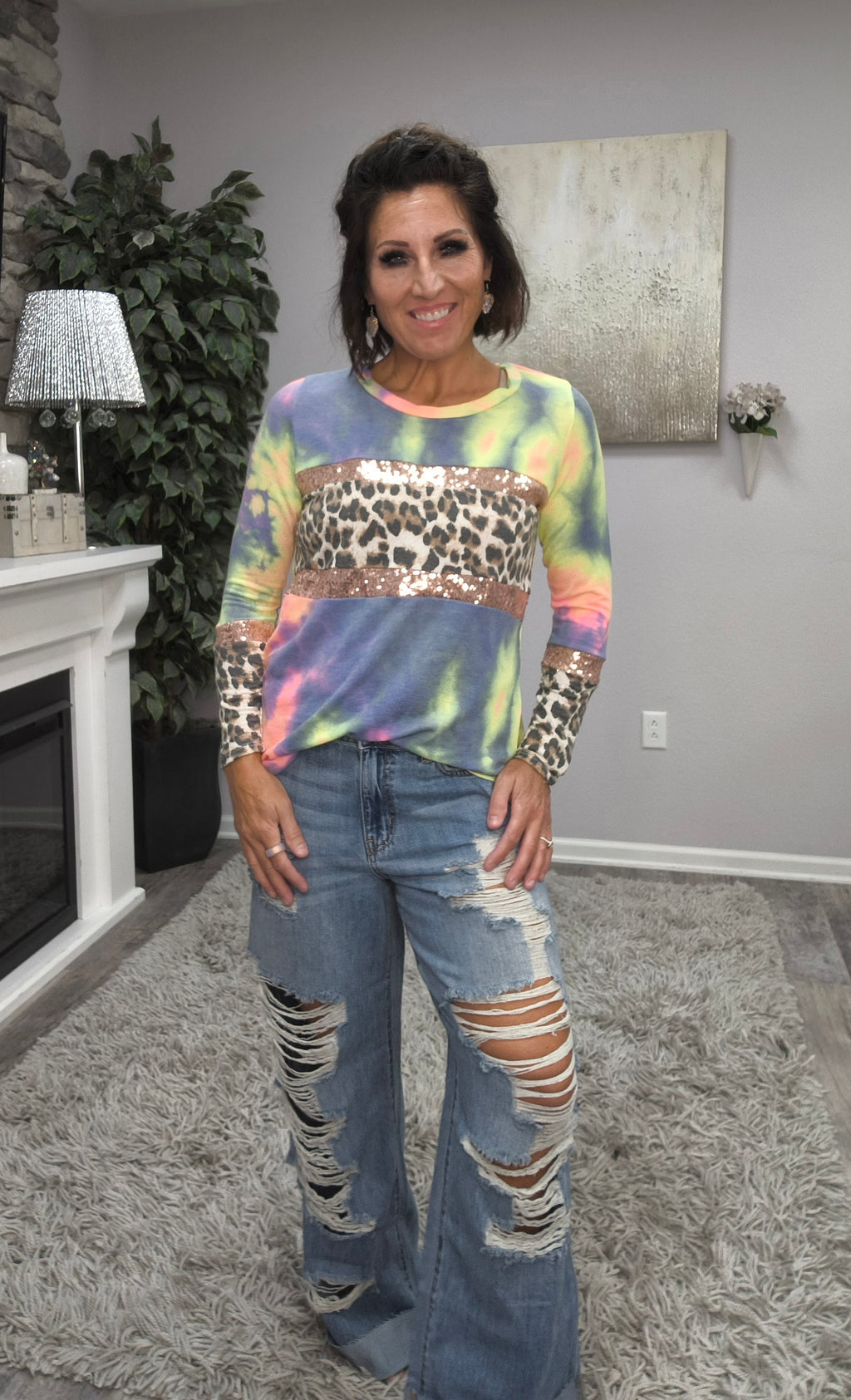Leopard & Luxe Top