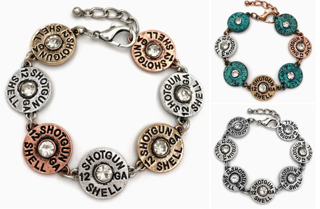 Locked & Loaded Shotgun Shell Link Bracelet