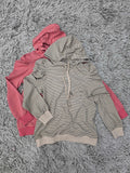 Sweet Stripe Puff Sleeve Hoodie