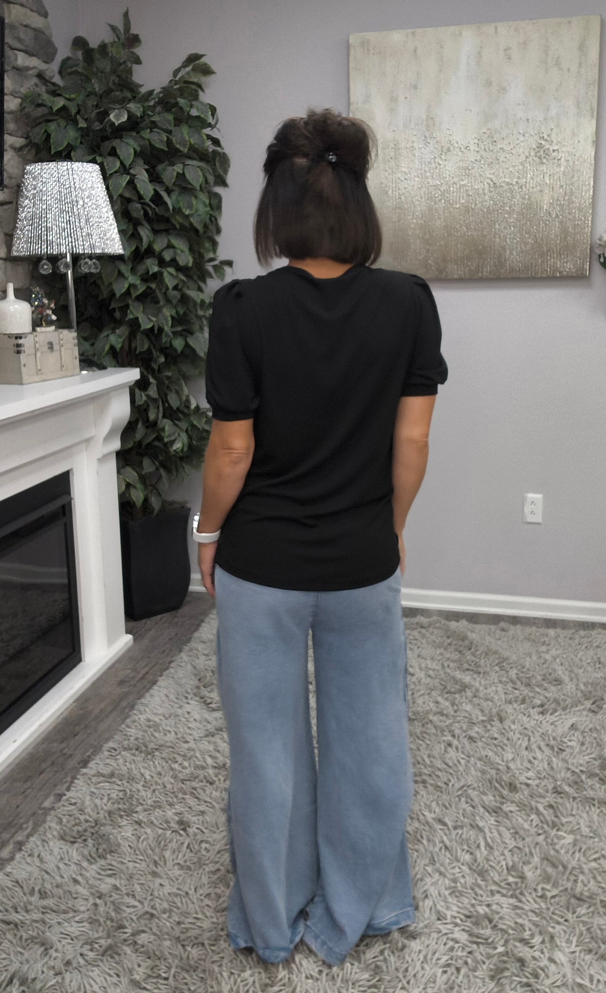Small Town Teacher Puff Sleeve Tee