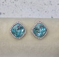 Aquamarine Studs