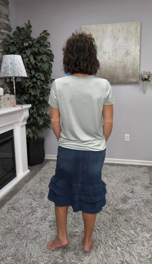 Tiered & True Denim Skirt
