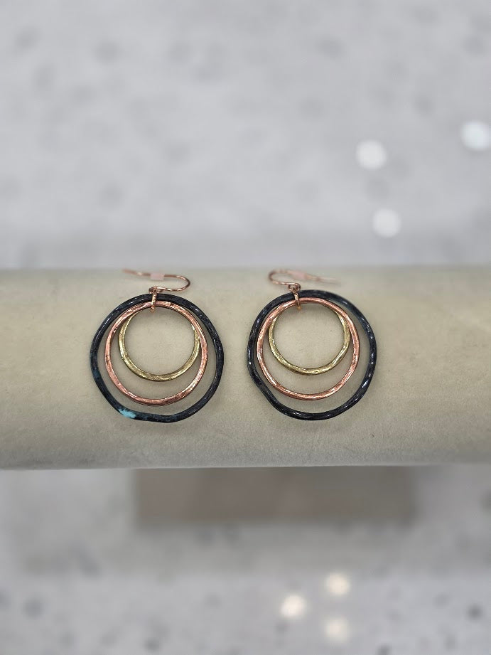 Hammered & Hot Earrings