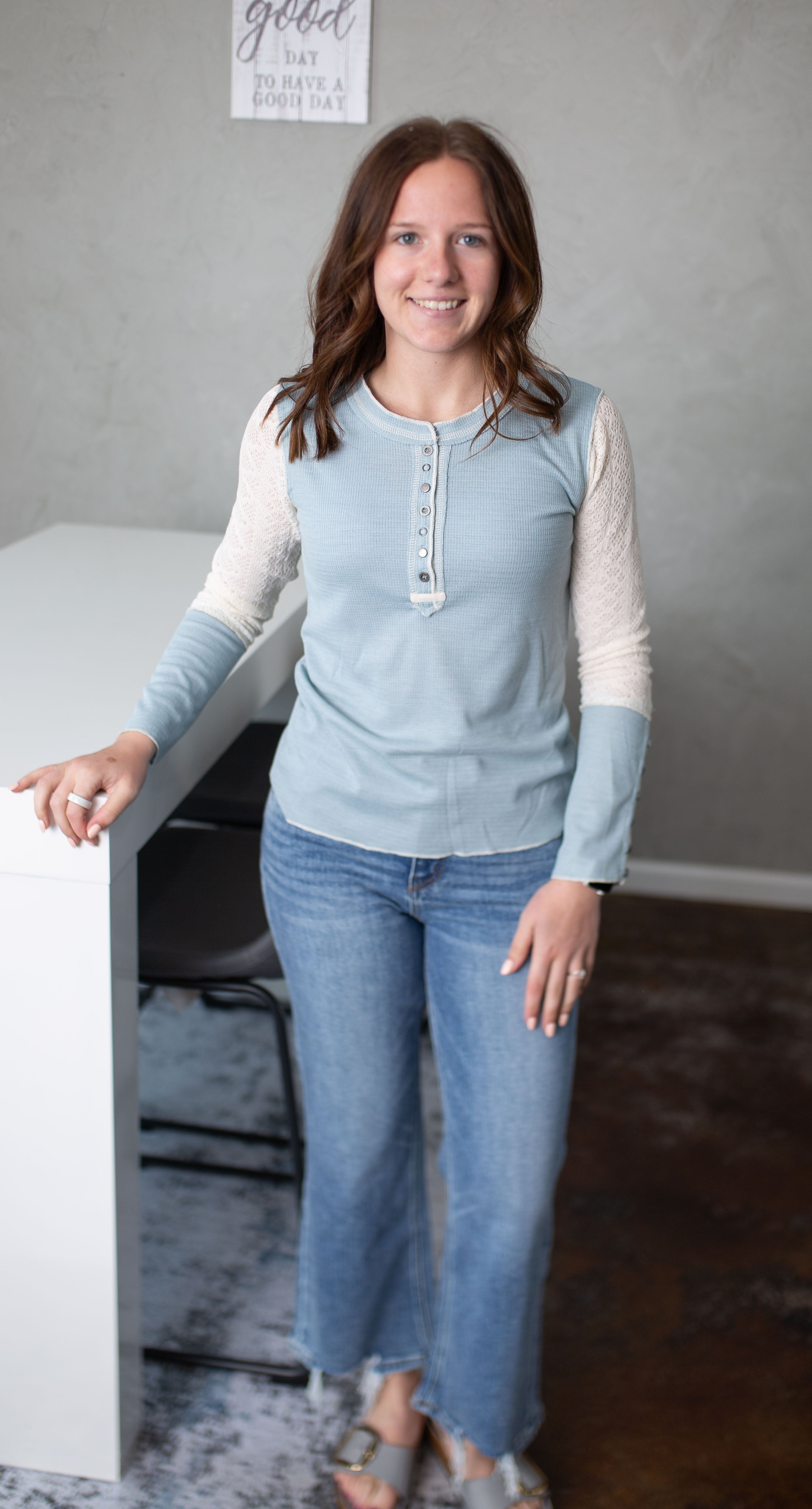 Misty Lace Henley