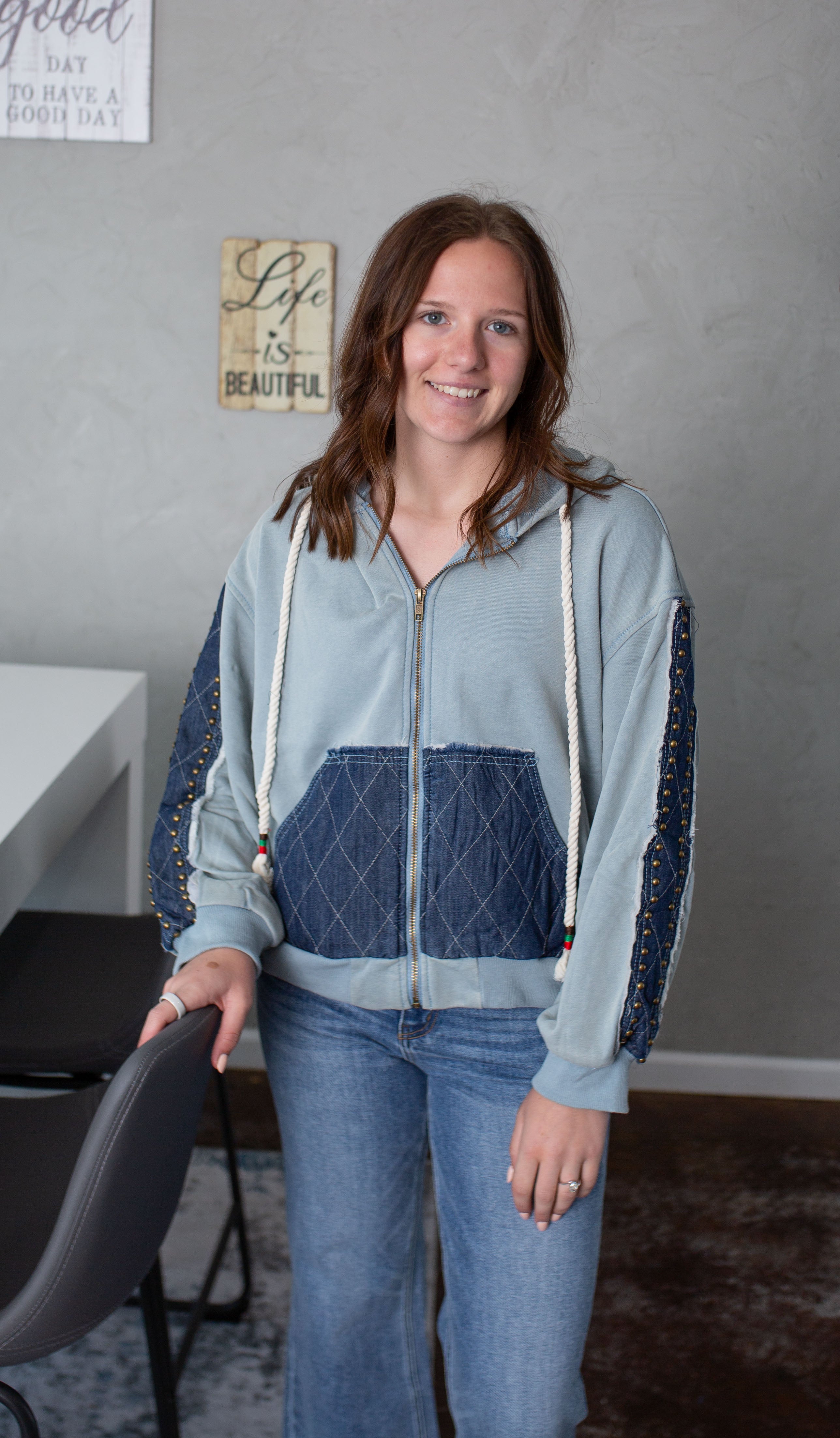 Stitched with Soul Zip-Up Hoodie